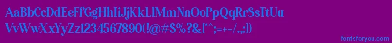 Шрифт Pioggia – синие шрифты на фиолетовом фоне