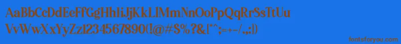 Шрифт Pioggia – коричневые шрифты на синем фоне