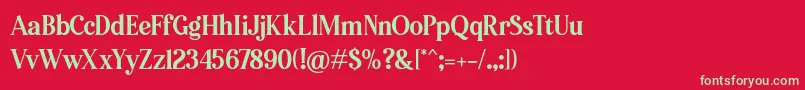 More about Pioggia Font Pioggia Font – Green Fonts on Red Background