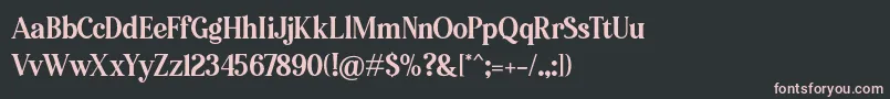 Pioggia Font – Pink Fonts on Black Background