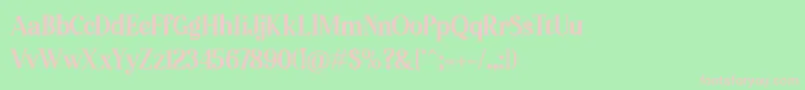 Pioggia Font – Pink Fonts on Green Background