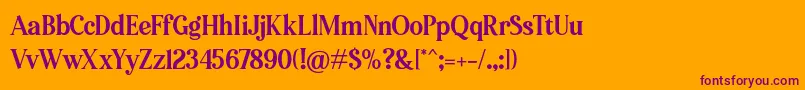 Pioggia Font – Purple Fonts on Orange Background