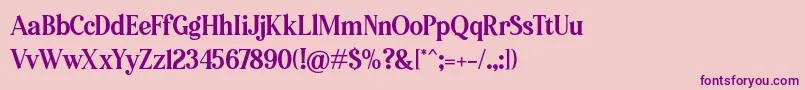 Pioggia Font – Purple Fonts on Pink Background