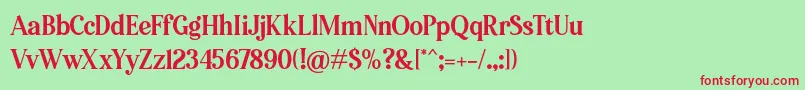 Pioggia Font – Red Fonts on Green Background