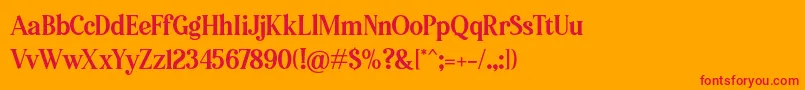 Pioggia Font – Red Fonts on Orange Background