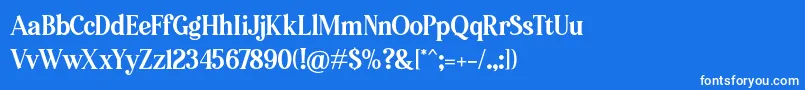 Pioggia Font – White Fonts on Blue Background