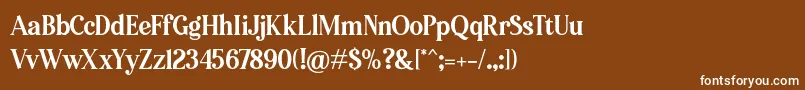Pioggia Font – White Fonts on Brown Background