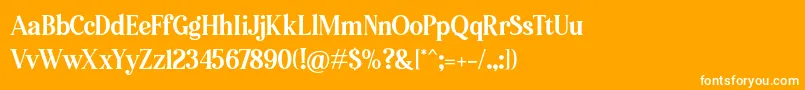 Pioggia Font – White Fonts on Orange Background