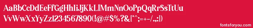Pioggia Font – White Fonts on Red Background