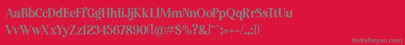 Pioggia Font – Gray Fonts on Red Background