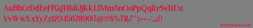 Pioggia Font – Red Fonts on Gray Background
