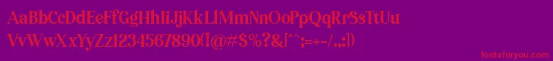 Pioggia Font – Red Fonts on Purple Background