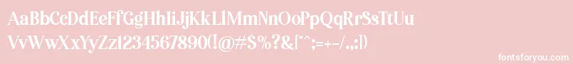 Pioggia Font – White Fonts on Pink Background