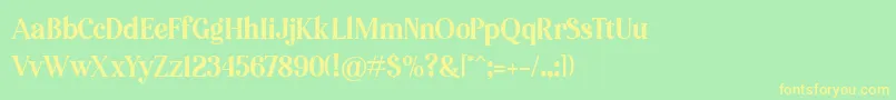 Pioggia Font – Yellow Fonts on Green Background