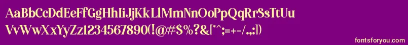 Saiba mais sobre a fonte Pioggia Fonte Pioggia – fontes amarelas em um fundo roxo