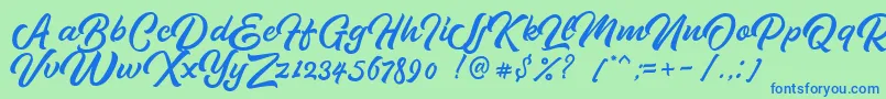 Pipetton DEMO Font – Blue Fonts on Green Background