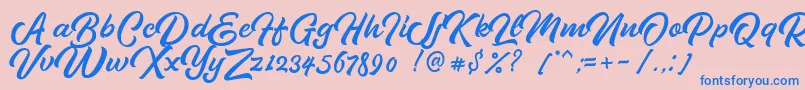 Pipetton DEMO Font – Blue Fonts on Pink Background