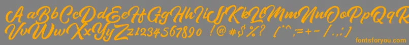 Pipetton DEMO Font – Orange Fonts on Gray Background