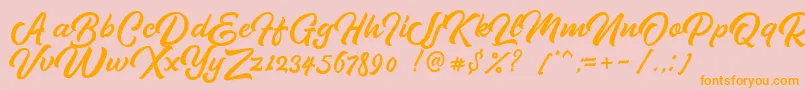 Pipetton DEMO Font – Orange Fonts on Pink Background