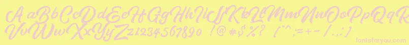 Pipetton DEMO Font – Pink Fonts on Yellow Background