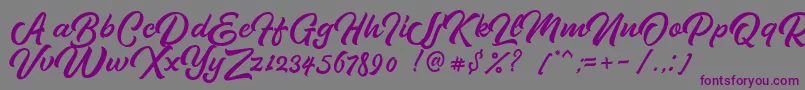 Pipetton DEMO Font – Purple Fonts on Gray Background