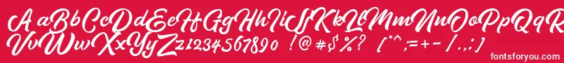 Шрифт Pipetton DEMO – белые шрифты на красном фоне