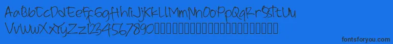 pipih Font – Black Fonts on Blue Background