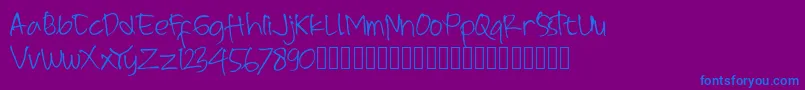 pipih Font – Blue Fonts on Purple Background