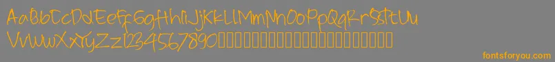 pipih Font – Orange Fonts on Gray Background