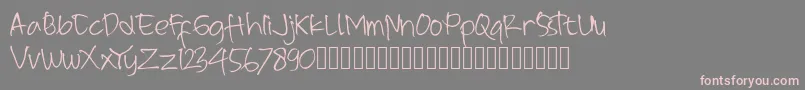 pipih-fontti – vaaleanpunaiset fontit harmaalla taustalla