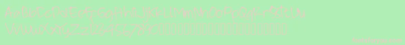 pipih-fontti – vaaleanpunaiset fontit vihreällä taustalla