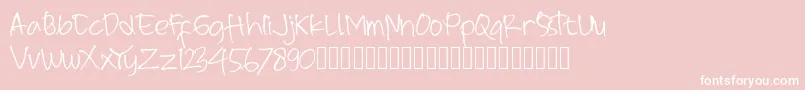 pipih-fontti – valkoiset fontit vaaleanpunaisella taustalla