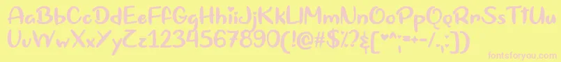 Pique My Interest   Font – Pink Fonts on Yellow Background