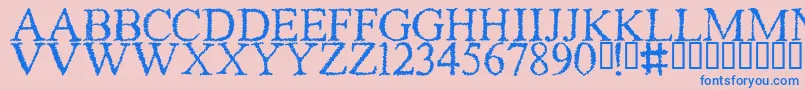 PIRACY Font – Blue Fonts on Pink Background
