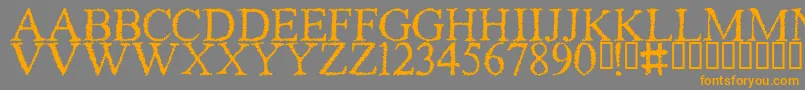 PIRACY Font – Orange Fonts on Gray Background