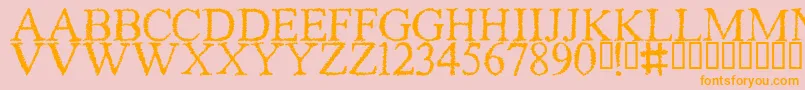 PIRACY Font – Orange Fonts on Pink Background