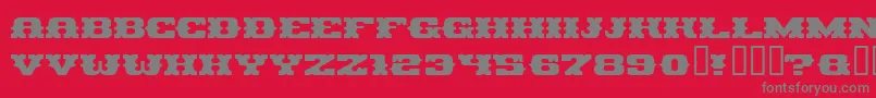 PIRAG    Font – Gray Fonts on Red Background