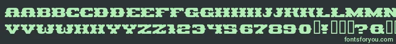 PIRAG   -fontti – vihreät fontit mustalla taustalla