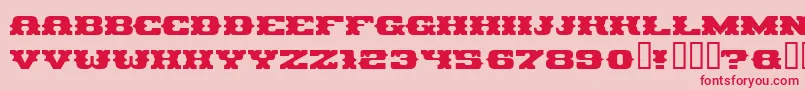 Fonte PIRAG    – fontes vermelhas em um fundo rosa