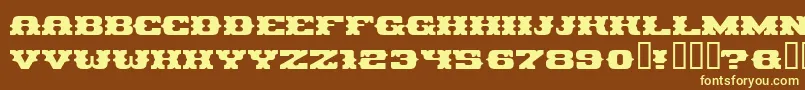 PIRAG    Font – Yellow Fonts on Brown Background