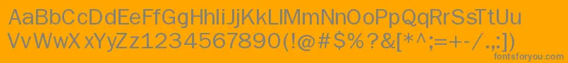 NonserifRegular Font – Gray Fonts on Orange Background