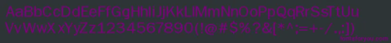 Шрифт NonserifRegular – фиолетовые шрифты на чёрном фоне
