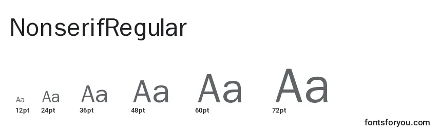 NonserifRegular Font Sizes