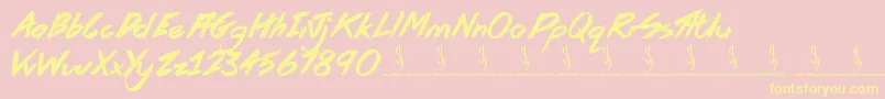 Pirate Scripts Font – Yellow Fonts on Pink Background