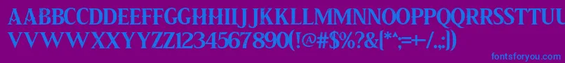 Pirate Scroll Font – Blue Fonts on Purple Background