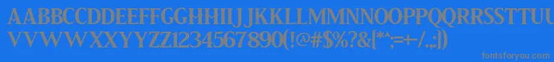 Pirate Scroll Font – Gray Fonts on Blue Background