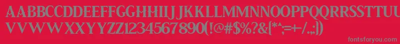 Pirate Scroll Font – Gray Fonts on Red Background