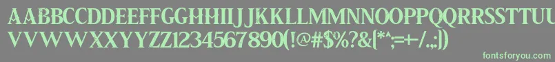 Police Pirate Scroll – polices vertes sur fond gris