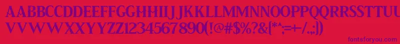 Pirate Scroll Font – Purple Fonts on Red Background