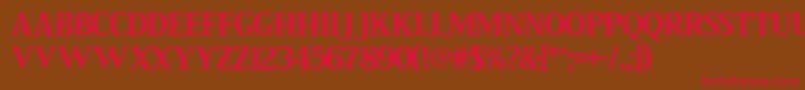 Pirate Scroll Font – Red Fonts on Brown Background